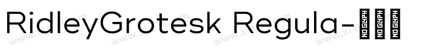 RidleyGrotesk Regula字体转换